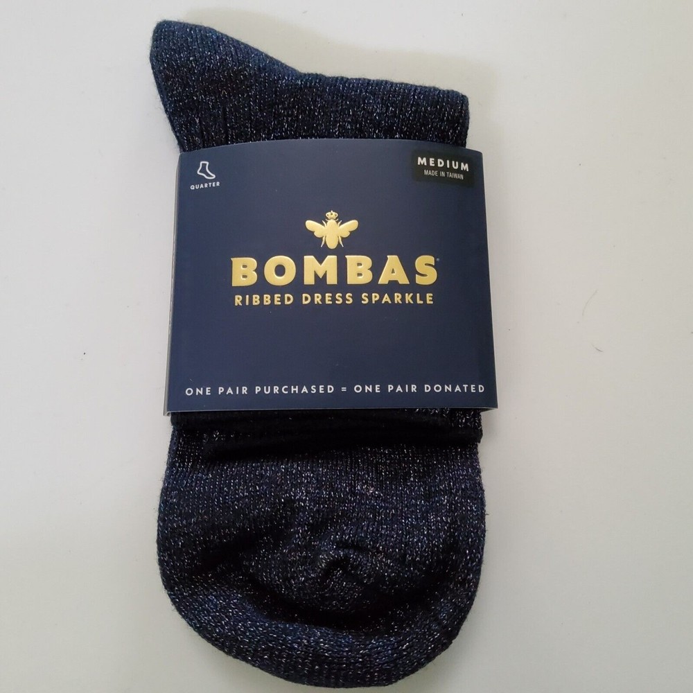 Bombas Women's Ribbed Dress Sparkle Quarter Socks Lot Of 6 Size M (8-10.5) - Picture 4 of 5